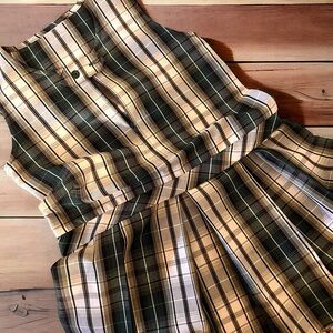 VINTAGE mod tartan Irish/Catholic school girl dress. Zip up. Pleated